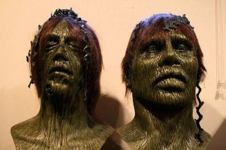 Creepshow Harry and Becky Masks Busts Handmade by Pro Artist Look