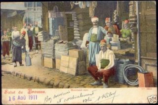Turkey Bursa Brousse Turkish Merchant 1899