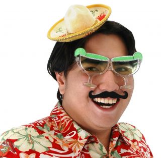  margarita sunglasses mini hat mexican sombrero costume accessory new