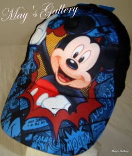 Disney Mickey Mouse Baseball Cap Hat Adjustable Kid Size