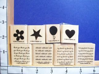 Stampin Up Mini Messages Set 8 Rubber Stamp 12E