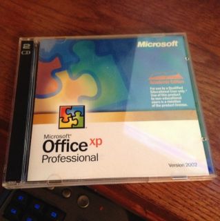 Microsoft Office XP Professional 2002 Word Excel PowerPoint Access