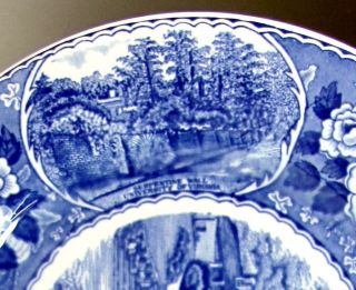 Vintage Michie Tavern Virginia Staffordshire Plate Flow Blue WH