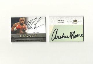 Mike Tyson Archie Moore 2012 UD All Time Greats Auto Booklet 3 15