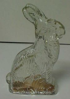 Old Millstein Glass Large Sit Rabbit Candy Container