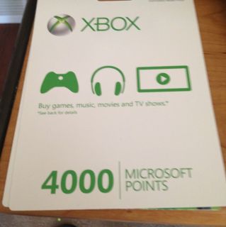 4000 Xbox Microsoft Points