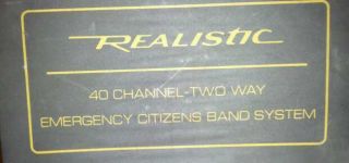 REALISTIC TRC 412 40 CHANNEL TWO WAY EMERGENCY CITIZENS BAND CB SYSTEM