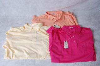 Three New Peter Millar Mens Golf Polo Shirts Color Red Yellow Orange