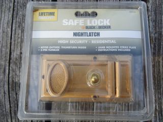 Black Decker SAFE LOCK NIGHT LATCH High security Residential Door Lock