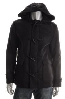 Theory NEW Mingo Gray Wool Full Zip Toggle Long Sleeve Hooded Coat