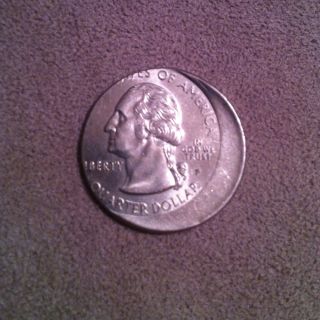 1999 Error Off Center New Jersey Washington Quarter Coin