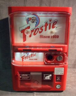 Frostie Root Beer Pop Soda Mini Vending Machine Refrigerator Cooler