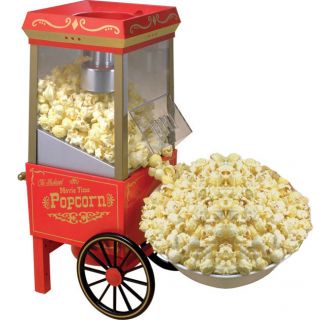 Mini Popcorn Popper Machine, Tabletop Vintage Hot Air Pop Corn Maker