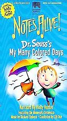 Notes Alive   Dr. Seusss My Many Colored Days VHS, 1999, Slipsleeve