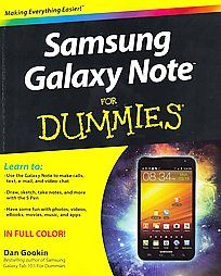Samsung Galaxy Note for Dummies by Dan Gookin 2012, Paperback