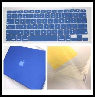 Rubberized Hard Case for Apple Macbook Pro 13+Key Cover+Screen Flim
