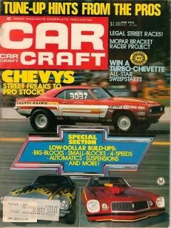 Car Craft June 1976 Chevy Issue Road Runner Project CC Vette Camaro