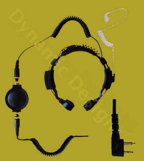 Adjustable Tactical Throat Microphone for Midland 2 Prong Radios