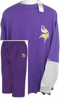 Minnesota Vikings NFL Team Apparel Mens Shirt & Sweat Pants Big & Tall