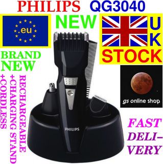 PHILIPS QG3040 5 IN 1 GROOMING HAIR NOSE EAR TRIMMER KIT RECHARGEABLE