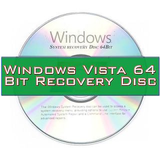 TOSHIBA   Windows Vista System Recovery Live Boot CD 64bit