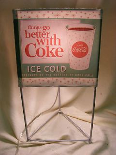 Old Style Coca Cola Coke Advertising Soda Fountain Triangular Counter