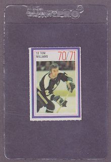 1970 71 Esso Hockey NHL Power Player Stamp Tom Williams Minnesota