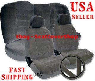 Seat Covers Gray Black Beige Tan Dark Gray Charcoal SeatCovers Combo