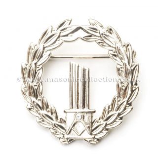 Silver Ladies Masonic Broken Column Brooch Pin Badge