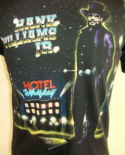 Vintage Hank Williams Jr. Hotel Whiskey Tour 92s Tshirt sz XLarge
