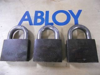 ABLOY PL341 size HIGH SECURITY PADLOCK TRUCK LOCK THREE PACK ALIKE w/2