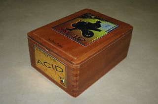 Cold Infusion Tea Wooden Cigar Box * Outside is abt 3 5/8 X 6 X 8