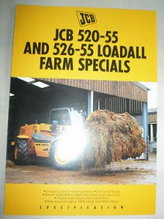 JCB 520 55 & 526 55 Loadall Farm Special Tractor brochure Mar 1996