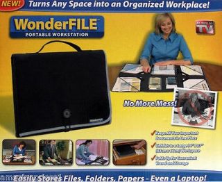   Portable Workstation As Seen on TV Wonder File   Color Black