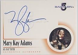 THE COMPLETE BABYLON 5 A8 MARY KAY ADAMS NATOTH AUTOGRAPH