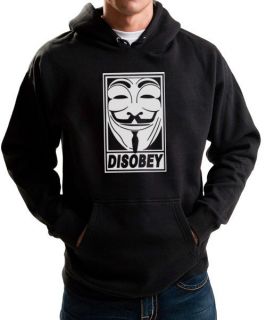 Disobey Hoodie Anonymous V For Vendetta Mask we are the 99% Jumper