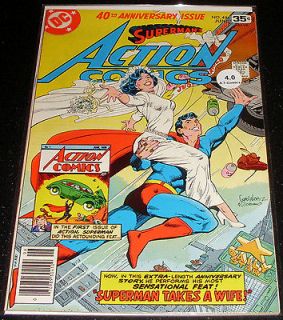 Action Comics 484 (4.0) Earth II Superman & Lois Lane wed 40th