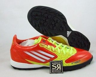Adidas Sport Mens F10 TRX TF Orange Yellow Soccer Shoes Indoor Turf