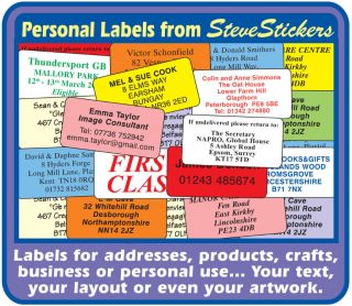 Personal Printed Address Labels Craft Business Stickers