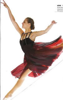 Soloist Chiffon Red and Black Dance Dress Ballet, Modern