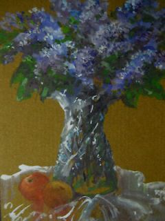 ACEO Lilac flower Bouquet Still life print of painting