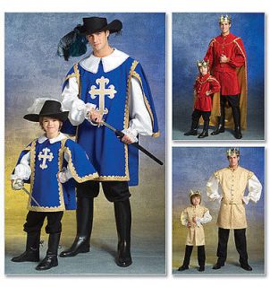 ROYAL KINGDOM KING PRINCE MUSKETEER COSTUME SEWING PATTERN (ADULTS)