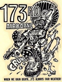 VINTAGE ED ROTH DECAL ARMY 173rd AIRBORNE 1966 RANGER HOT ROD CHOPPER