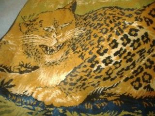 LEOPARD OCELOT SPOTTED WILD JAGUAR CAT TAPESTRY 20X37 Woven Textile