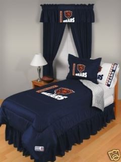 CHICAGO BEARS FULL Comforter, Sheets, 5PC NFL Bedding