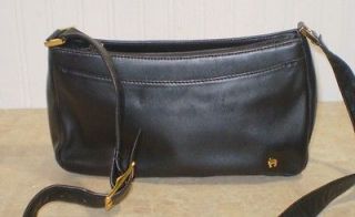 Aigner Ladies Shoulderbag SmoothSoft Black Leather Purse Handbag Nice