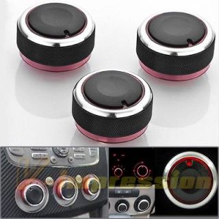 3x Car Air Conditioner A/C Control Knob Heater Panel Switch Black For