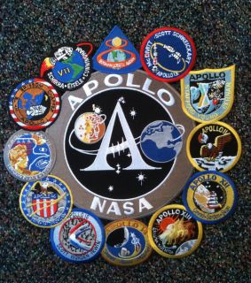 XXL NASA APOLLO MISSION Patch ASTRONAUT MOON APOLLO 7 8 9 11 12 13 14