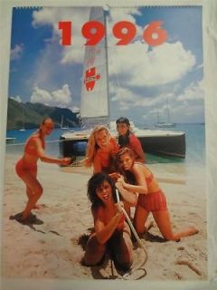 NEW 1996 Wurth Inc USA NJ Sexy Sailboat Beach Girls 27 Calendar