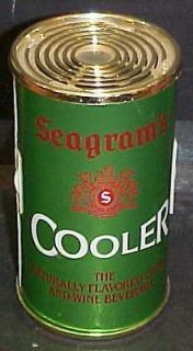 Seagrams Cooler can vintage novelty transistor radio for display does